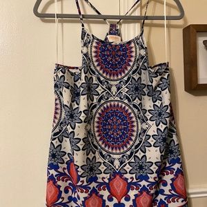 Spaghetti strap bohemian tank top